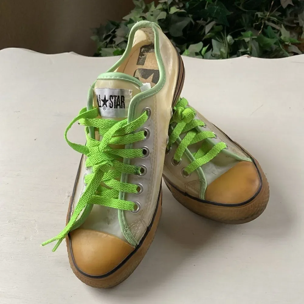 Converse Chuck Taylor Transparent Glow In The Dark Low Top Lace Up Sneakers Sz 5